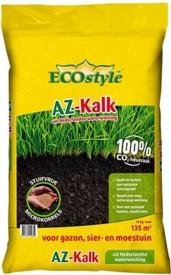 ECOstyle AZ Kalk Micro Korrel – Voor Gazon, Sier- En Moestuin - Corrigeert Zuurgraad Direct En Langdurig - Werkt Tegen Mos - CO2-Neutraal – 30 M² - 2 KG -Tuinverzorgings Winkel 745x1200 2