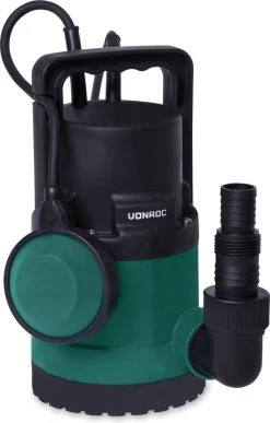 VONROC Dompelpomp/Waterpomp 300W - 6500l/h - Voor Schoon En Licht Vervuild Water - Met Vlotter