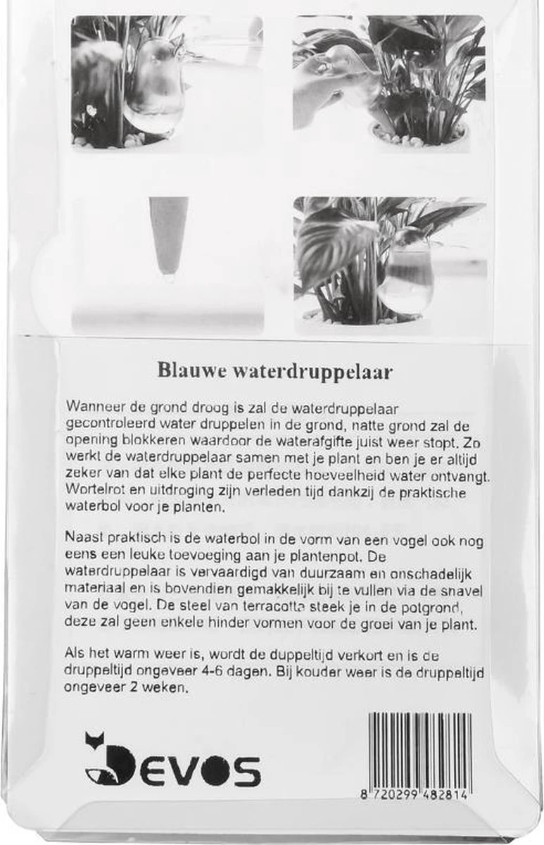 Waterdruppelaar Voor Planten 2 Stuks - Waterbol Kamerplanten - Automatisch Watergeefsysteem - Vogel - Roze 8 Waterdruppelaar Voor Planten 2 Stuks - Waterbol Kamerplanten - Automatisch Watergeefsysteem - Vogel - Roze - Afbeelding 6