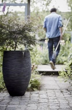 Capi Europe - Vaas Elegant Deluxe Rib NL - 45x72 - Zwart - Voor Binnen En Buiten - KBLR1138 -Tuinverzorgings Winkel 786x1200 5