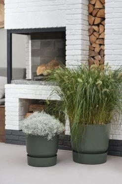 Elho Greenville Rond 30 - Grote Bloempot Voor Buiten - Gemaakt Van Gereycled Plastic - Ø 29.5 X H 27.8 Cm - Blad Groen -Tuinverzorgings Winkel 800x1200 133