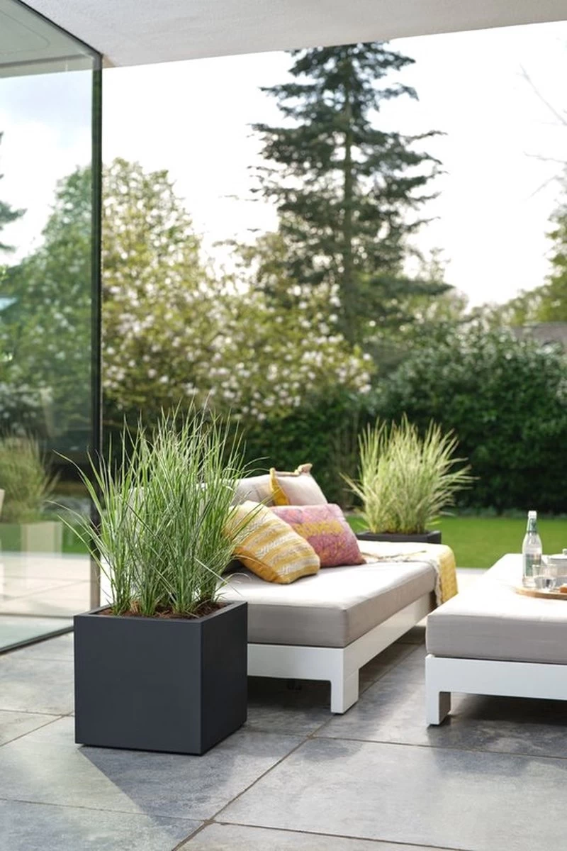 Elho Vivo Next Vierkant 40 - Plantenbak Voor Binnen & Buiten - Ø 39.0 X H 37.9 Cm - Zwart/Living Black 11 Elho Vivo Next Vierkant 40 - Plantenbak Voor Binnen & Buiten - Ø 39.0 X H 37.9 Cm - Zwart/Living Black - Afbeelding 9