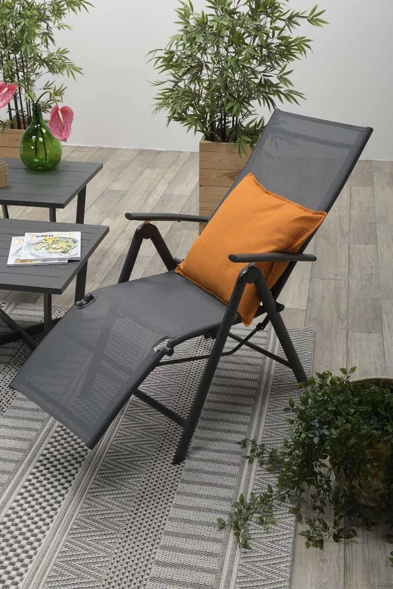 Garden Impressions - Sol Verstelbare Tuinstoel - Aluminium - Zwart 7 Garden Impressions - Sol Verstelbare Tuinstoel - Aluminium - Zwart - Afbeelding 5