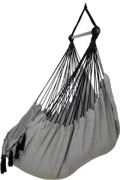 Vita5 XXL Hangstoel | Binnen&Buiten Hangnest | Incl. 2 Kussens En Boekenvak | Volwassenen&Kinderen | Hangmatstoel Tot 225kg | Grijs -Tuinverzorgings Winkel 801x1200 1
