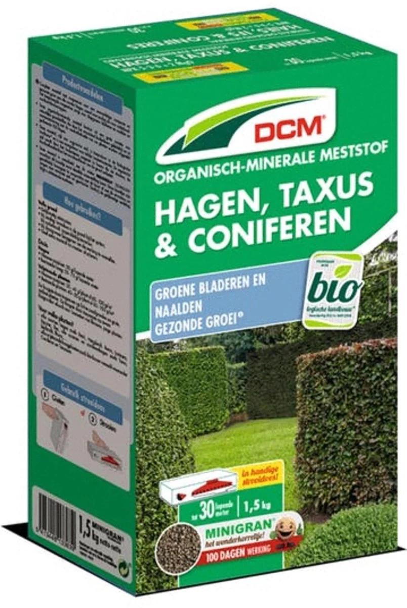DCM Meststof Hagen, Taxus, Conifeeren (1,5 KG) 3 DCM Meststof Hagen, Taxus, Conifeeren (1,5 KG)