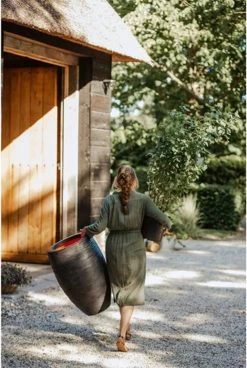 Capi Europe - Vaas Elegant Deluxe Rib NL - 45x72 - Zwart - Voor Binnen En Buiten - KBLR1138 -Tuinverzorgings Winkel 806x1200 2