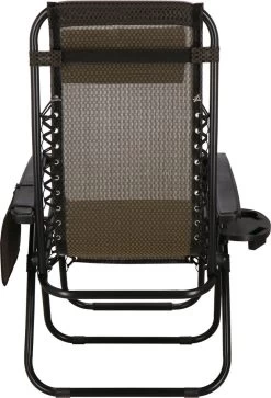 Springos Tuinstoel | Ligstoel | Opvouwbaar | Verstelbaar | Ergonomische Hoofdsteun | Bruin / Zwart -Tuinverzorgings Winkel 816x1200