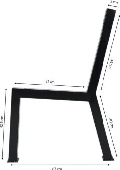 MaximaVida Set Industriële Bankpoten New York- Zwart Gecoat - Maak Zelf Je Bank -Tuinverzorgings Winkel 851x1200