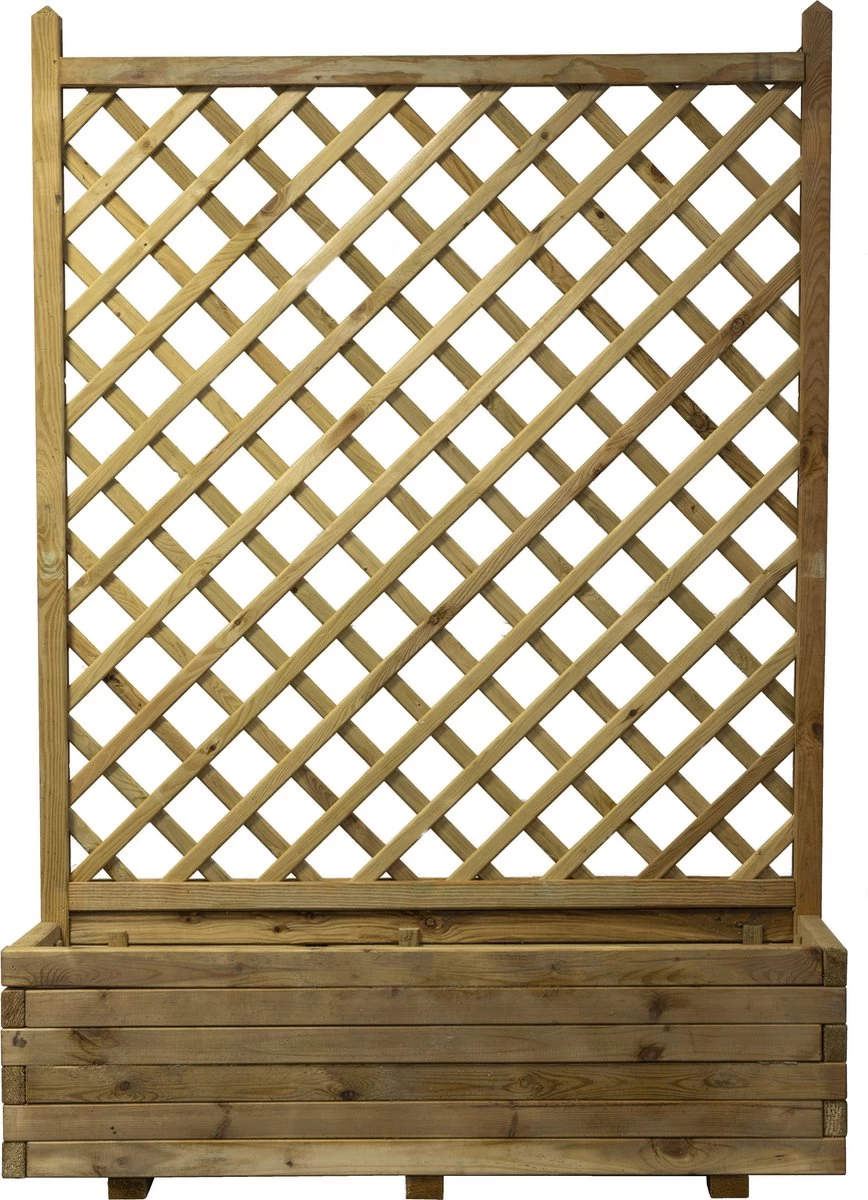 Bloembak Met Trellis | 120x40x170 Cm | Grenen | Geïmpregneerd 3 Bloembak Met Trellis | 120x40x170 Cm | Grenen | Geïmpregneerd