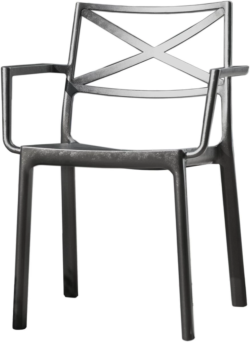 Keter Metalix Tuinstoelen - 4 Stuks - 53,3x60,2x81,3 Cm - Zwart 7 Keter Metalix Tuinstoelen - 4 Stuks - 53,3x60,2x81,3 Cm - Zwart - Afbeelding 5