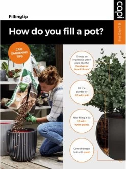 Capi Europe - Bloempot Bol Rib NL - 54x52 - Zwart - Voor Binnen En Buiten - KBLR935 -Tuinverzorgings Winkel 894x1200