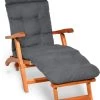 Beautissu Deckchair Kussen 200x50x8 Cm - Ligstoelkussen Antraciet - Matraskussen Voor Hangmatten En Tuin-/terrasstoelen - Flair DC -Tuinverzorgings Winkel 897x1200