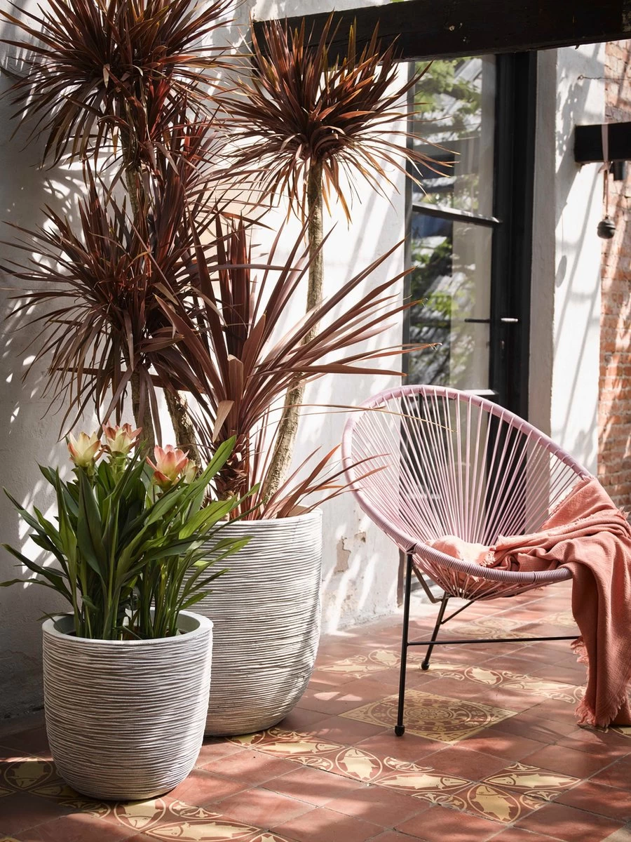 Capi Europe - Bloempot Bol Rib NL - 43x41 - Antraciet - Voor Binnen En Buiten - KOFZ933 5 Capi Europe - Bloempot Bol Rib NL - 43x41 - Antraciet - Voor Binnen En Buiten - KOFZ933 - Afbeelding 3