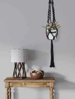 4 Stuks Zwarte Macrame Plantenhangers - Boho Handgeweven Katoen Hangpot Voor Binnen/Buiten - Hangende Bloempot Met Kralen - Macramé Touw/Koord Hangplant Houder - Bohemian Wandhanger Decoratie - Plant Hanger - Verticale Tuin Bloempothouder Planthanger -Tuinverzorgings Winkel 912x1200 1