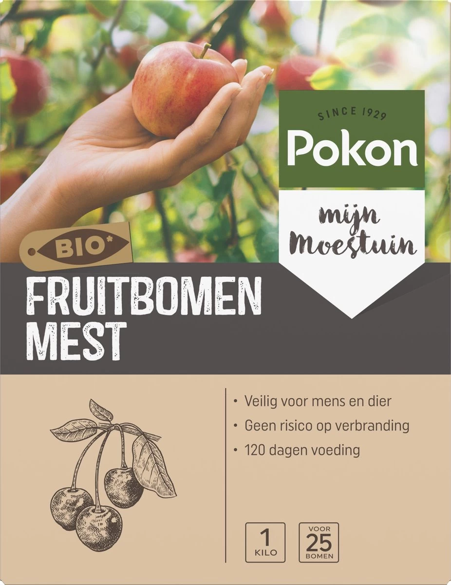 Pokon Bio Fruitbomen Mest - 1kg - Meststof (biologisch) - 120 Dagen Voeding 4 Pokon Bio Fruitbomen Mest - 1kg - Meststof (biologisch) - 120 Dagen Voeding - Afbeelding 2