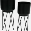 Merkloos Set Metalen Pot Op Standaard - 2 Stuks - Ø 15 X 38,5 Cm + Ø 12,5 X 33,5 Cm - Zwart 2 Merkloos Set Metalen Pot Op Standaard - 2 Stuks - Ø 15 X 38,5 Cm + Ø 12,5 X 33,5 Cm - Zwart -Tuinverzorgings Winkel 928x1200 2
