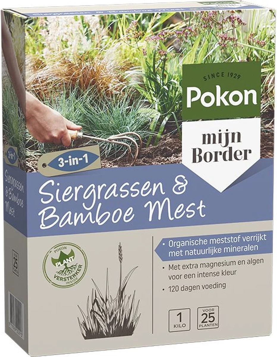 Pokon Siergrassen & Bamboe Mest - 1kg - Meststof - 3-in-1 Werking 3 Pokon Siergrassen & Bamboe Mest - 1kg - Meststof - 3-in-1 Werking