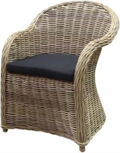 Roma Dining Tuinstoel Naturel Rotan - Suntech Kussen -Tuinverzorgings Winkel 939x1200
