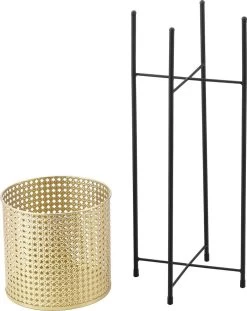 Bloempot Op Standaard Mol Set Van 2 Zwart En Goud -Tuinverzorgings Winkel 953x1200 3