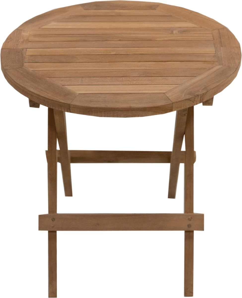 Picknicktafel Rond - Bijzettafel Voor Buiten - - Inklapbare Picknicktafel - Kleine Klaptafel Met Handvat - 50cm 4 Picknicktafel Rond - Bijzettafel Voor Buiten - - Inklapbare Picknicktafel - Kleine Klaptafel Met Handvat - 50cm - Afbeelding 2