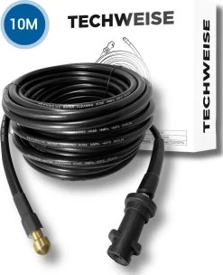 Techweise - Rioolslang Voor Kärcher K2 T/m K7 - 10M - Met Vier Achterwaartse Hogedruksproeiers