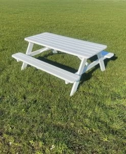 Goedkopepicknicktafels.nl | Witte XL Picknicktafel | Tuintafel 6 Persoons | Wit Gespoten Gedroogd Grenen Hout! -Tuinverzorgings Winkel 980x1200