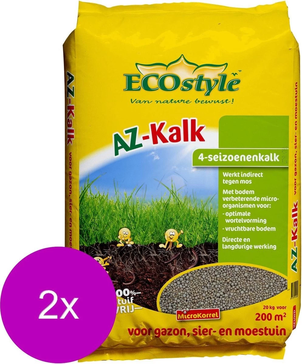 Ecostyle Az-Kalk 200 M2 - Kalk - 2 X 20 Kg 4 Ecostyle Az-Kalk 200 M2 - Kalk - 2 X 20 Kg - Afbeelding 2