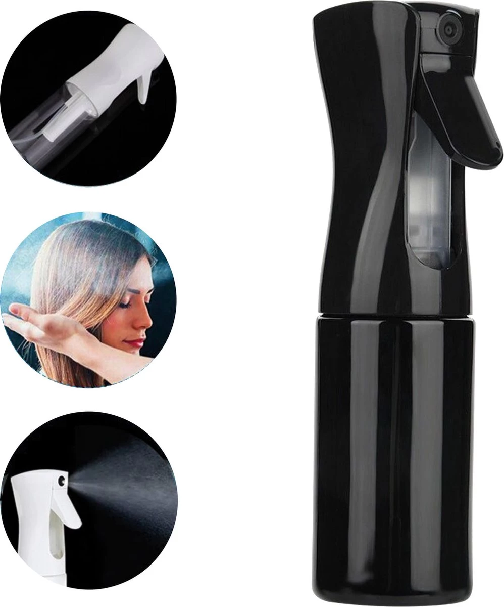 Hairspray - Mist Haarspray - 300ml - Zwart - Waterspuit - Water Verstuiver - 3 Hairspray - Mist Haarspray - 300ml - Zwart - Waterspuit - Water Verstuiver -